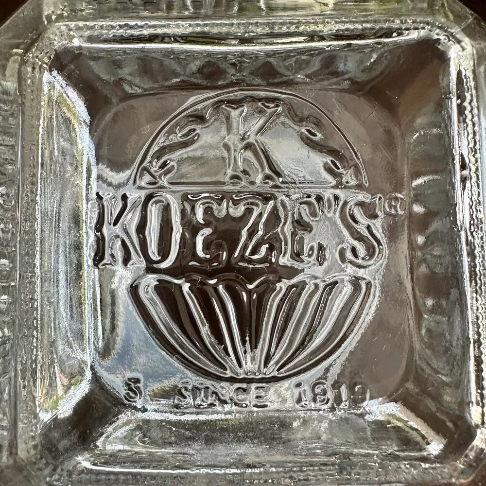 Vintage Koeze's Glass Apothecary Glass Canisters Quilted Diamond Pattern 80's